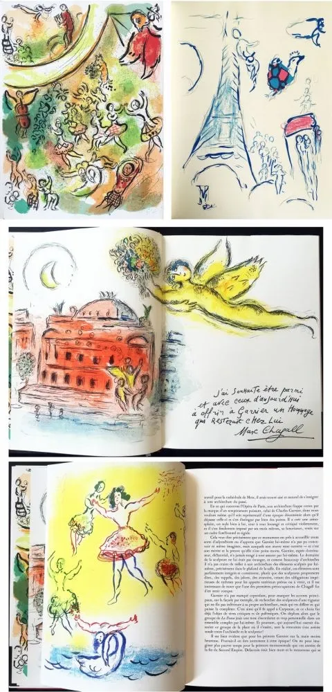 Illustrated Book Chagall - LE PLAFOND DE L'OPERA DE PARIS. Lithographie originale de Marc Chagall (1965).