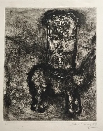 Engraving Chagall - Le rat et l'éléphant