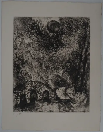 Etching Chagall - Le soleil et les grenouilles