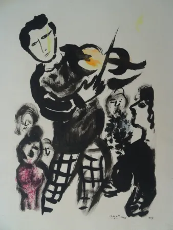 Pochoir Chagall - Le Violoniste