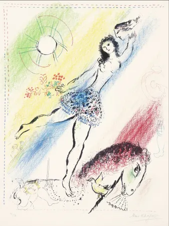 Lithograph Chagall -  L’Écuyère