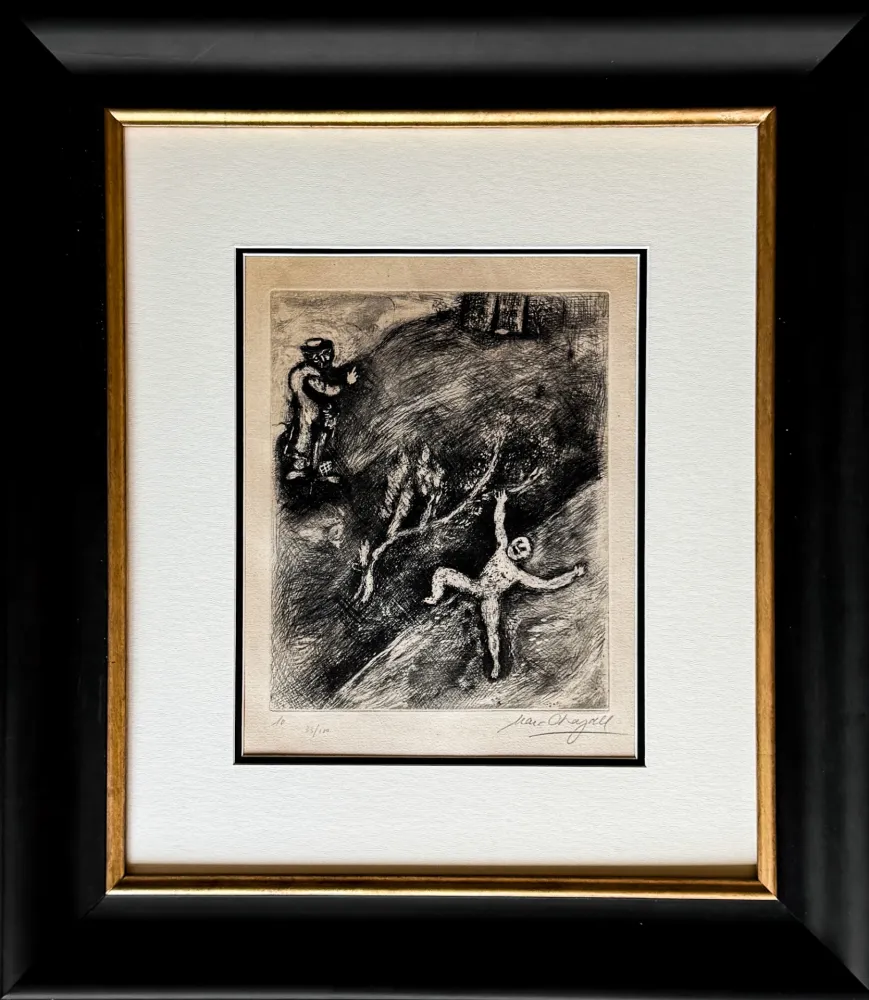 Engraving Chagall - L'Enfant et le Maître d'école