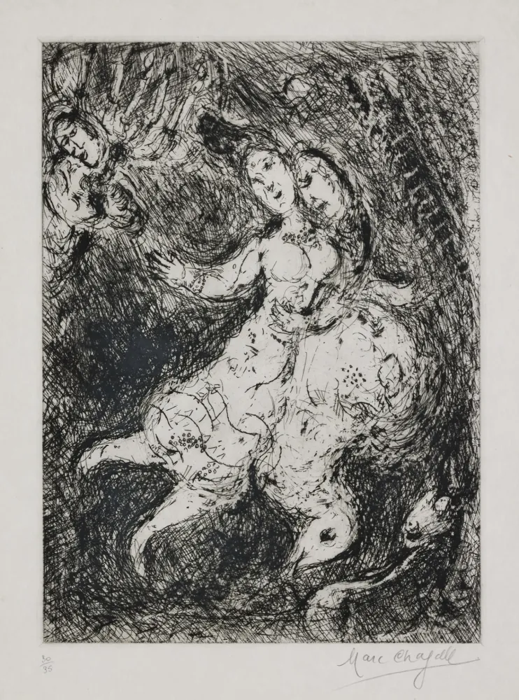 Etching Chagall - L'envolée
