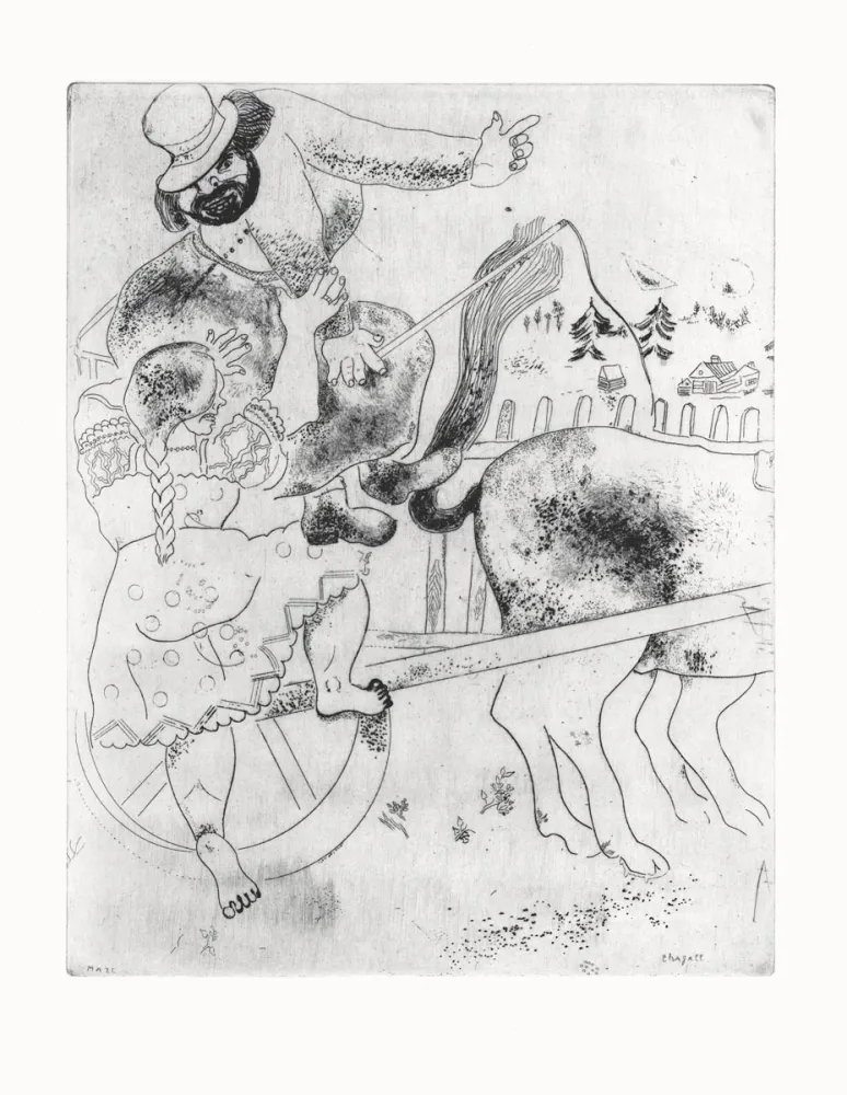 Engraving Chagall - Les Ames Mortes