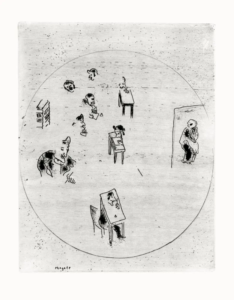 Engraving Chagall - Les Ames Mortes