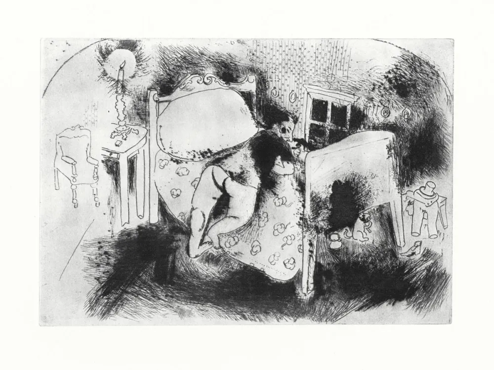 Engraving Chagall - Les Ames Mortes