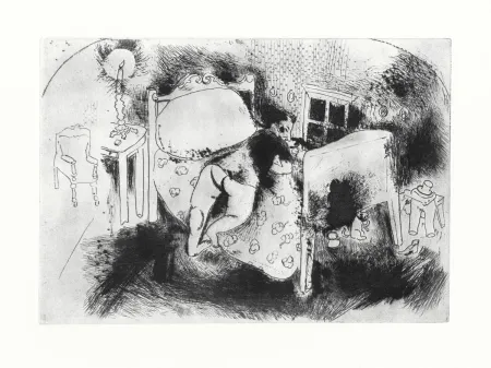 Engraving Chagall - Les Ames Mortes