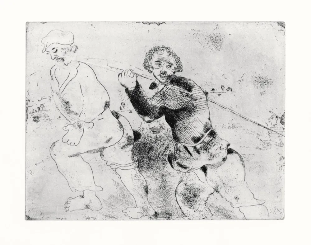 Engraving Chagall - Les Ames Mortes