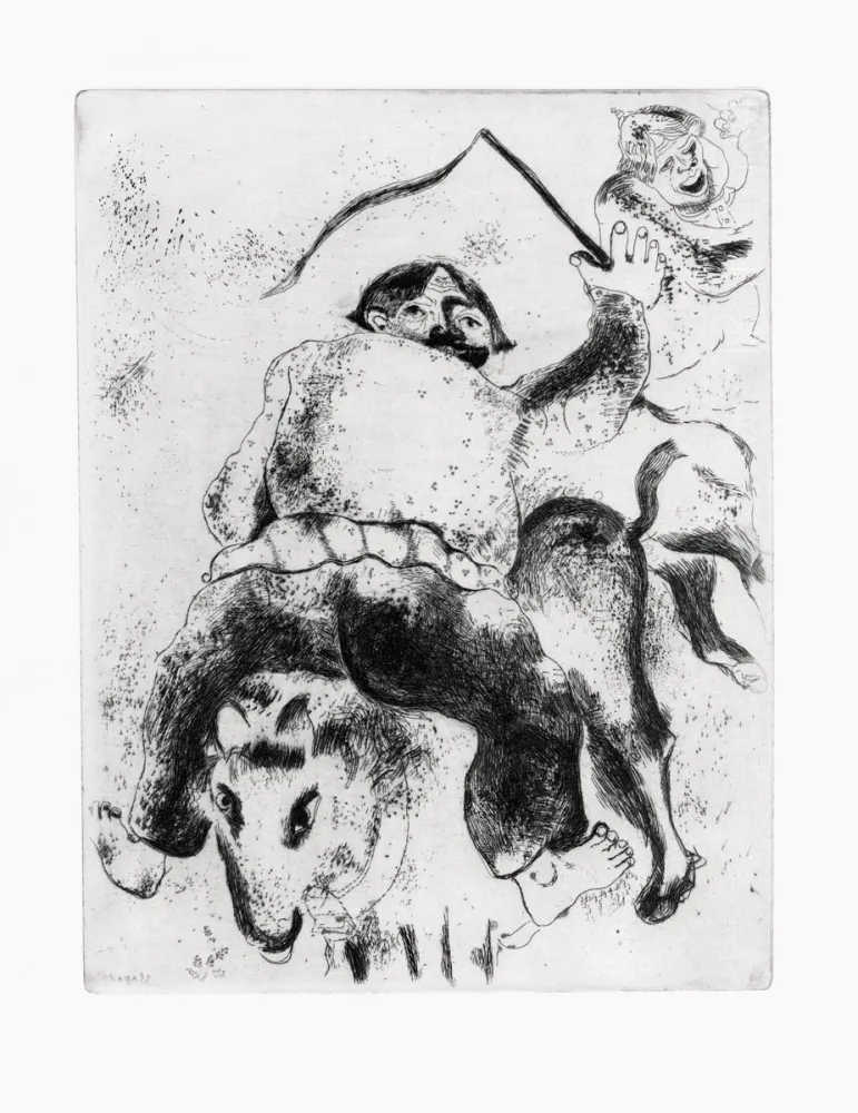 Engraving Chagall - Les Ames mortes