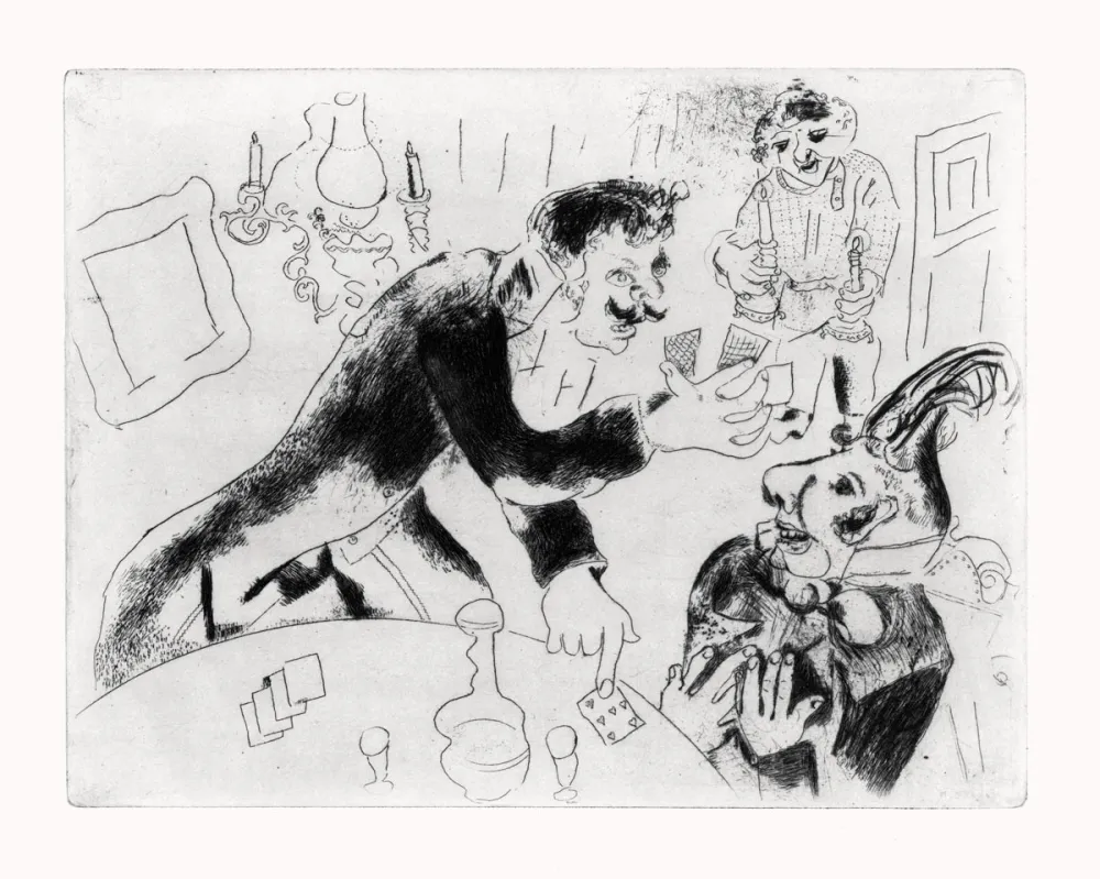 Engraving Chagall - Les Ames mortes