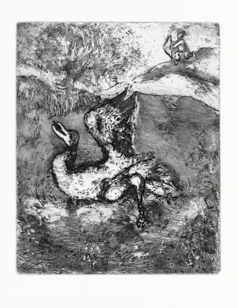 Engraving Chagall - Les Fables de La Fontaine