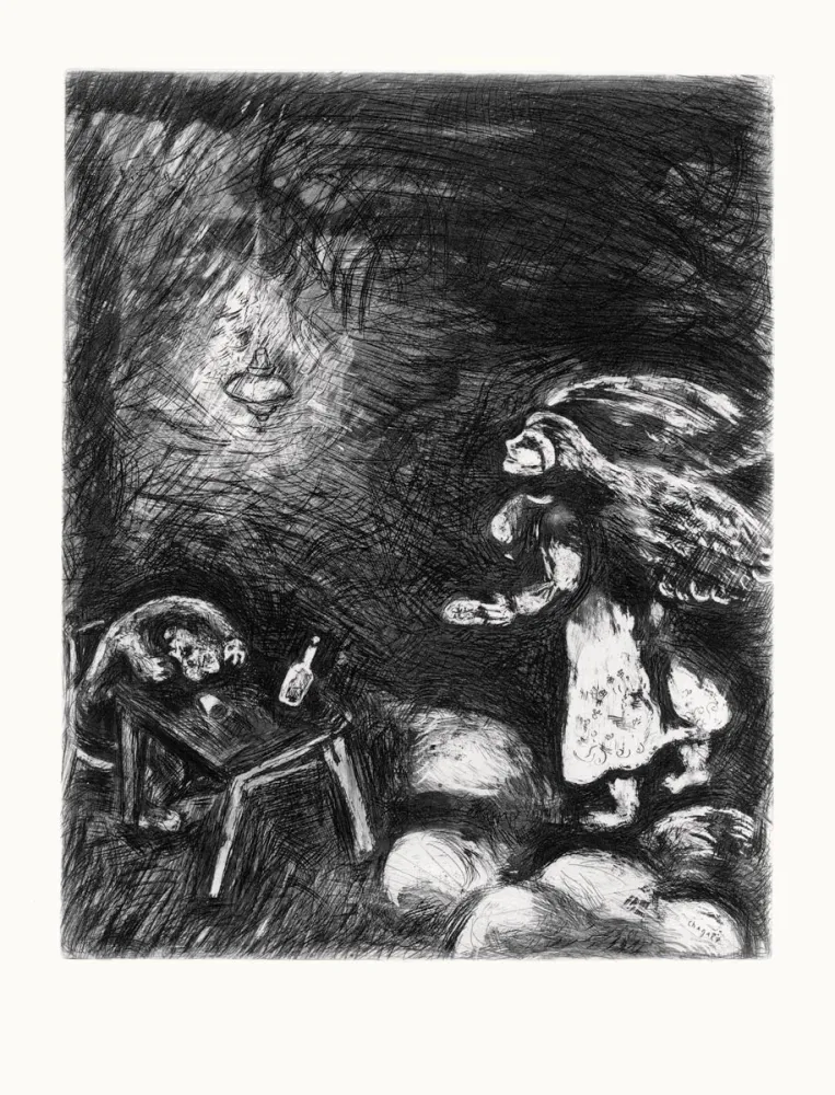 Engraving Chagall - Les Fables de La Fontaine