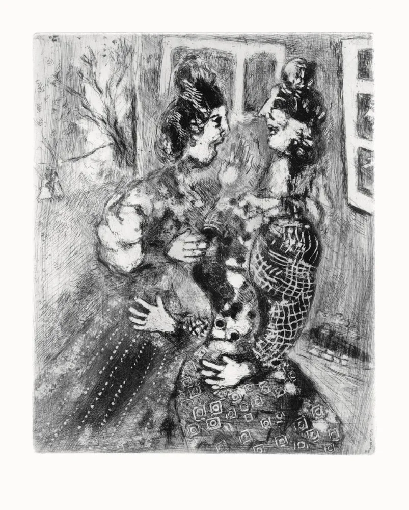 Engraving Chagall - Les Fables de La Fontaine