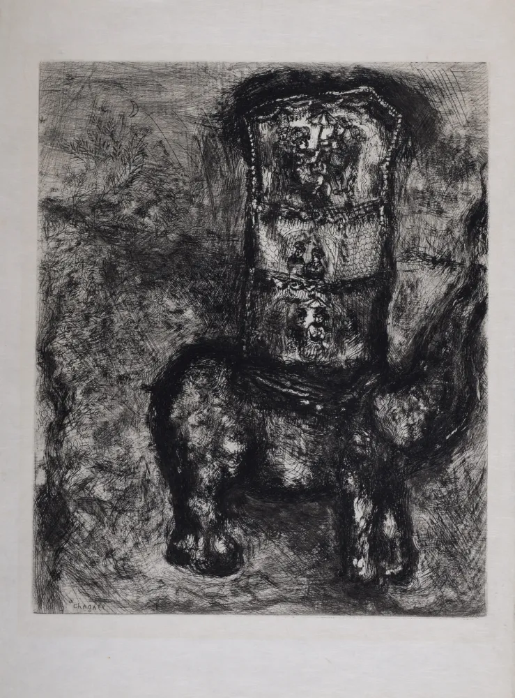 Etching Chagall - Les Fables de La Fontaine : Le Rat et l'Éléphant, 1952