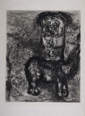 Etching Chagall - Les Fables de La Fontaine : Le Rat et l'Éléphant, 1952