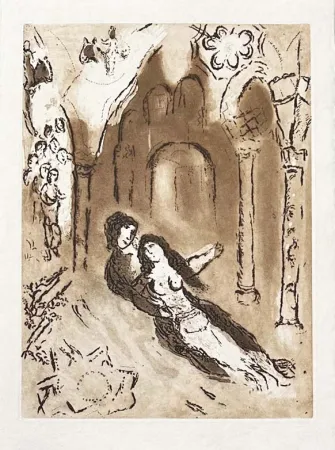 Etching Chagall - Les grenades