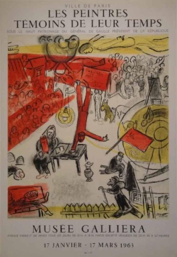 Lithograph Chagall - Les peintres témoins de leur temps