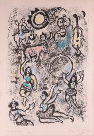 Lithograph Chagall - Les Saltimbanques