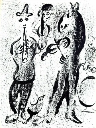 Lithograph Chagall - Les Saltimbanques (M.395)