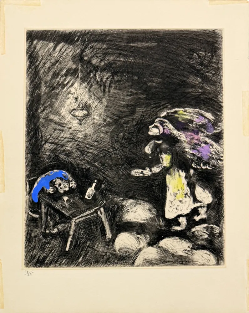 Engraving Chagall - L'Ivrogne et sa Femme