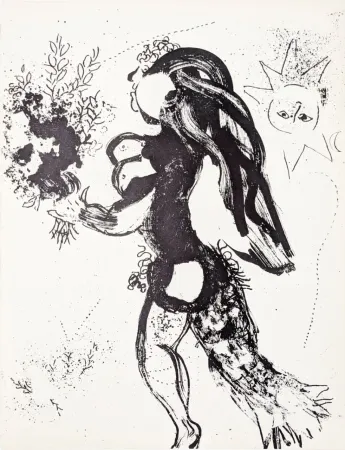 Lithograph Chagall - L'offrande