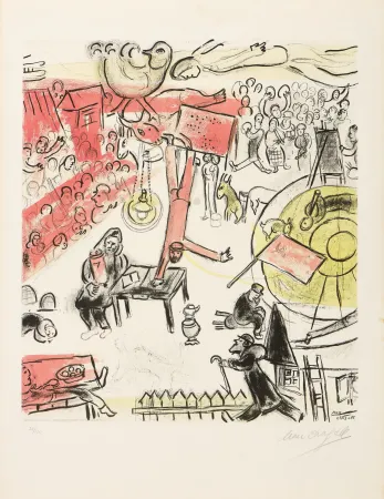 Lithograph Chagall - Marc Chagall (1887–1985) – Révolution – Color lithograph on paper – 1963