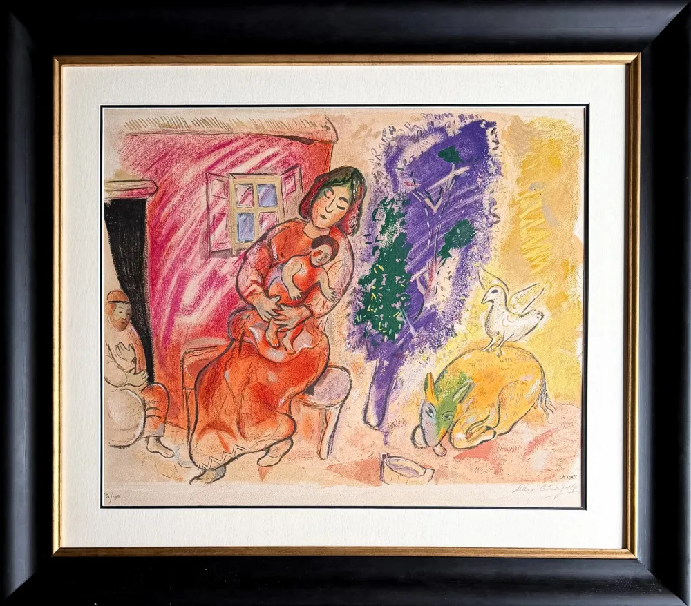 Lithograph Chagall - Maternité
