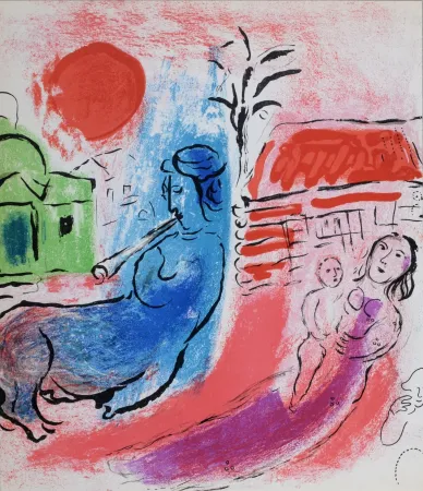 Lithograph Chagall - Maternité au Centaure