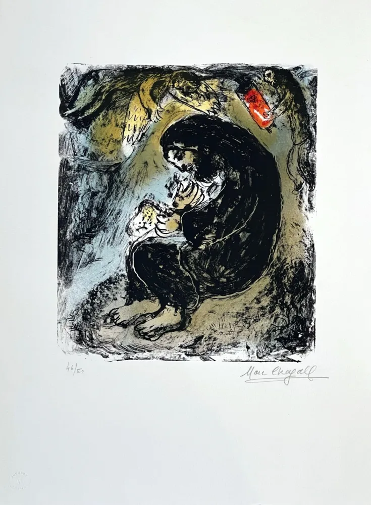 Lithograph Chagall - Méditation