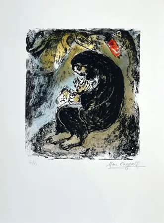 Lithograph Chagall - Méditation