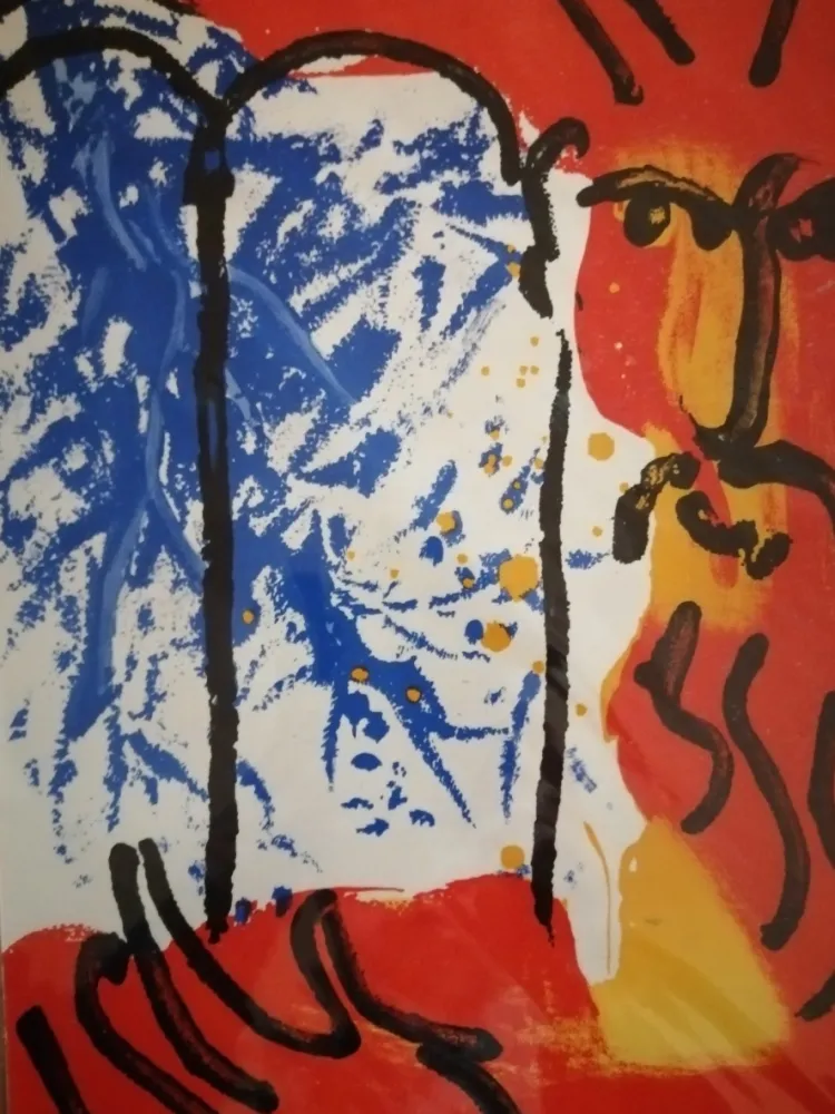 Lithograph Chagall - Moise