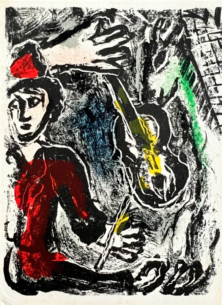 Lithograph Chagall - New Year's Card
