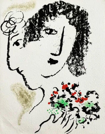 Lithograph Chagall - New Year's Card
