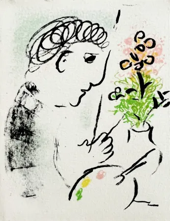 Lithograph Chagall - New Year's Card