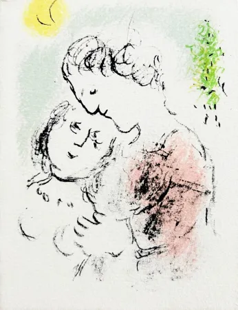 Lithograph Chagall - New Year's Card