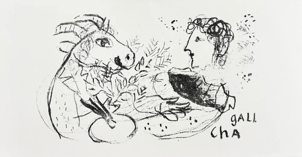 Lithograph Chagall - New Year's Card