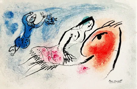 Lithograph Chagall - New Year's Card