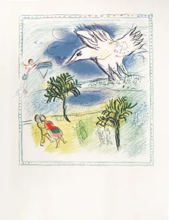 Lithograph Chagall - Nice, la grande corniche