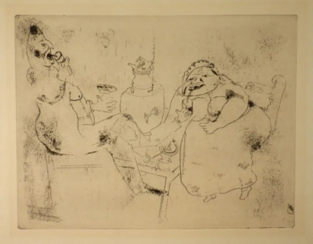 Engraving Chagall - (Nicolas Gogol, Les Ames Mortes, 18)