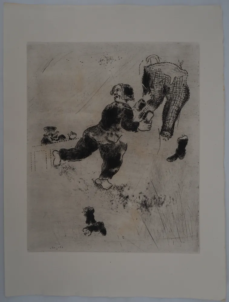 Etching Chagall - On nettoie les pantalons