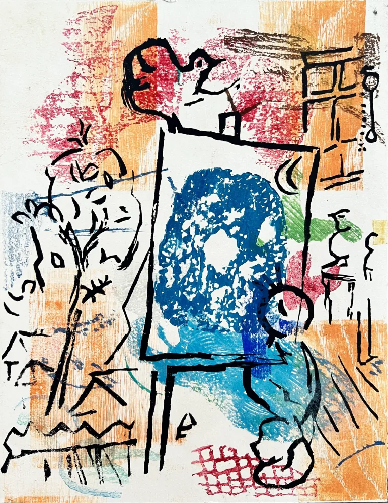 Woodcut Chagall - Poèmes, Planche II (trial proof)