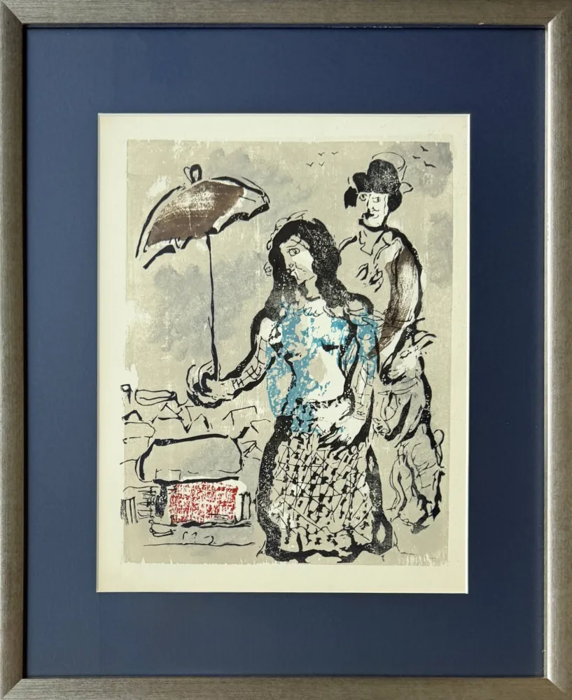 Woodcut Chagall - Poèmes, Planche IV