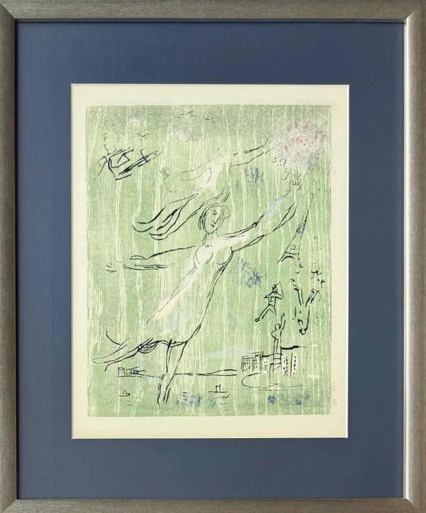 Woodcut Chagall - Poèmes, Planche IX (trial proof)