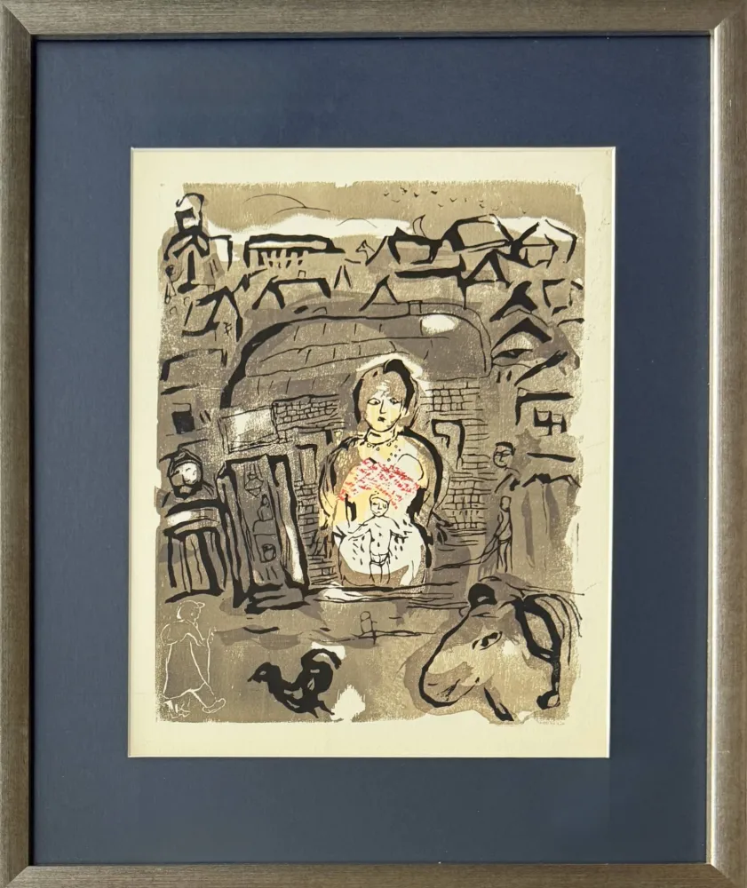 Woodcut Chagall - Poèmes, Planche VIII