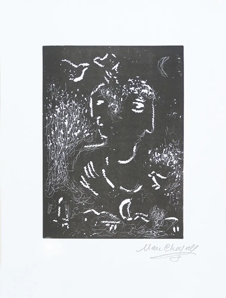 Linocut Chagall - Pour Vava, planche 2