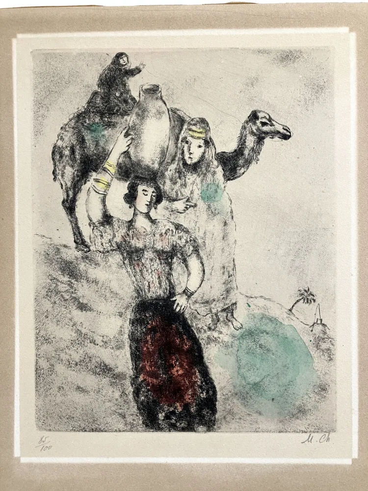 Engraving Chagall - Rebecca à la fontaine circa 1931-1939