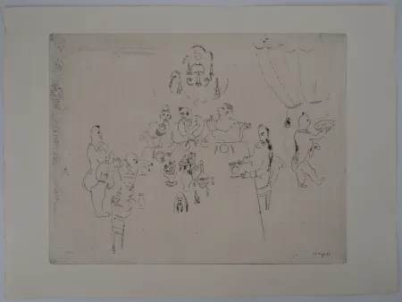 Etching Chagall - Repas chez Manilov