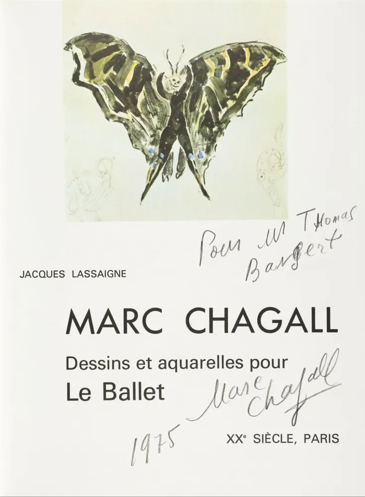 Illustrated Book Chagall - Signed & Dedicated - Dessins et aquarelles pour Le Ballet 