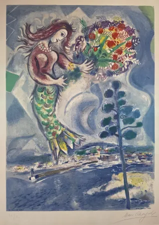 Lithograph Chagall - Sirène au Pin