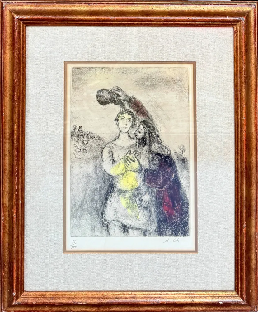 Engraving Chagall - The Anointing of Saul